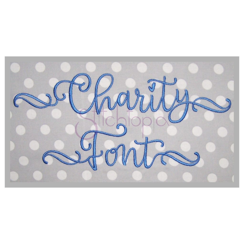 Charity Embroidery Font #2 - 1