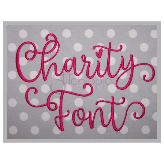 Charity Embroidery Font #4 - 1