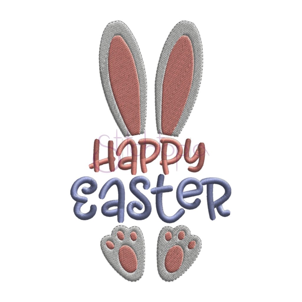 Happy Easter Bunny Embroidery Design Stitchtopia