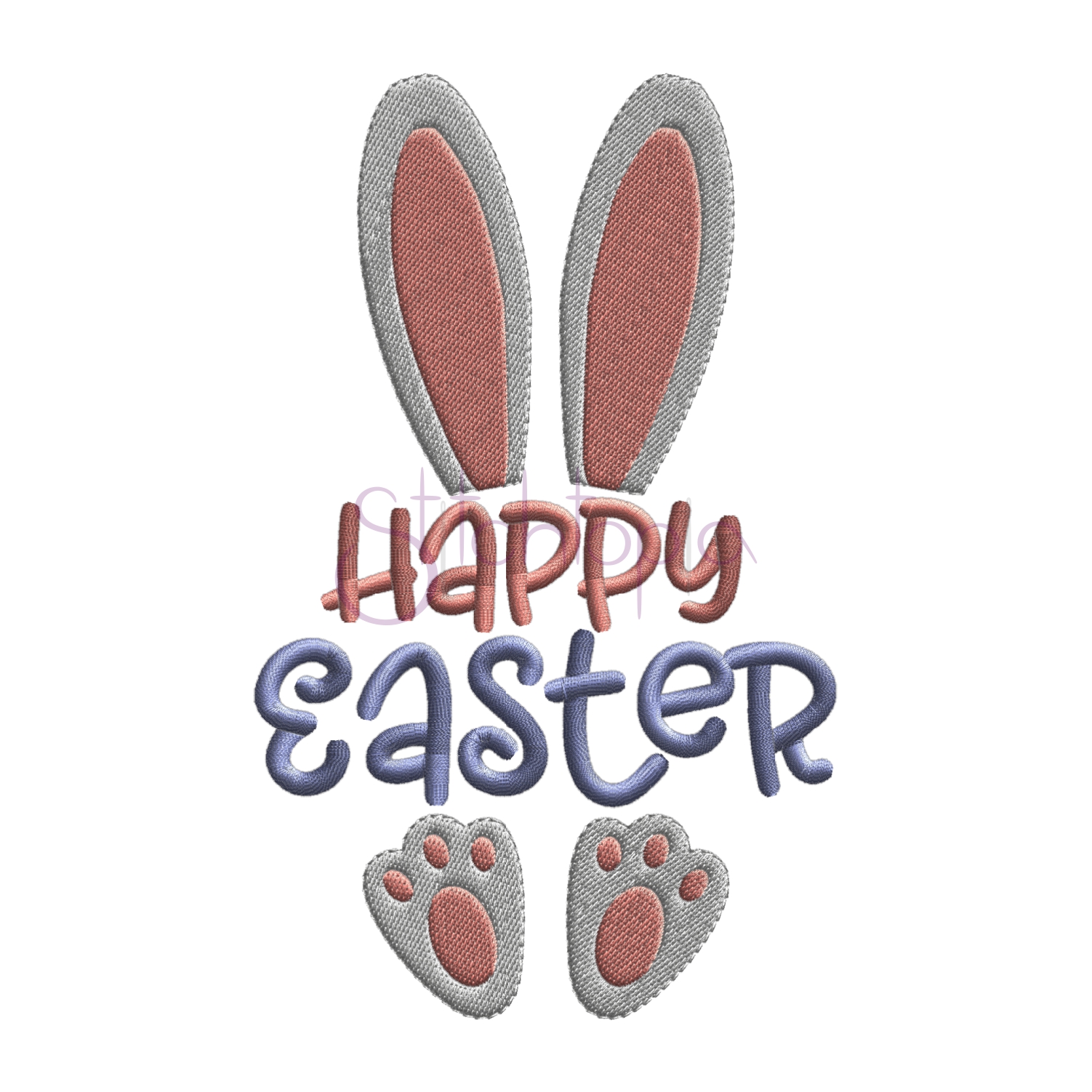 Happy Easter Bunny Embroidery Design - Stitchtopia