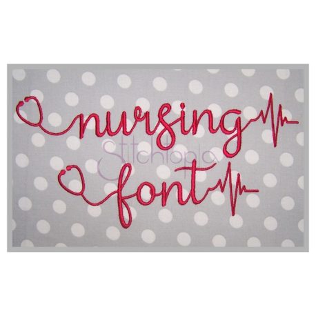 Stitchtopia Nursing Embroidery Font #3