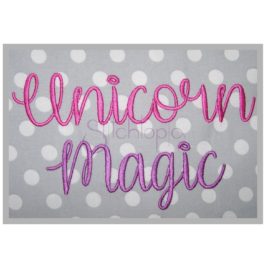 Unicorn Magic Embroidery Font – 1″ 1.25″ 1.5″ 2″ 2.5″