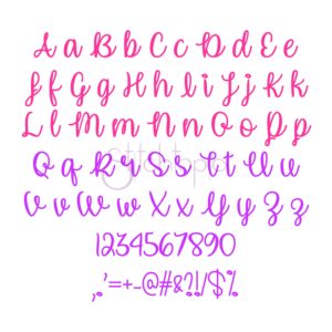 Unicorn Magic Embroidery Font - 1