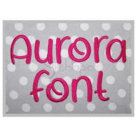 Aurora Embroidery Font – .75″ 1″ 1.25″ 1.5″ 2″