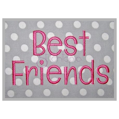 Stitchtopia Best Friends Embroidery Font