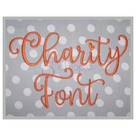 Stitchtopia Charity #5 Embroidery Font