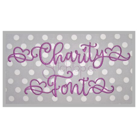 Stitchtopia Charity Embroidery Font #3