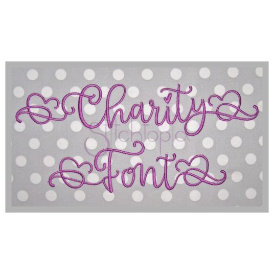 Charity Embroidery Font #3 - 1