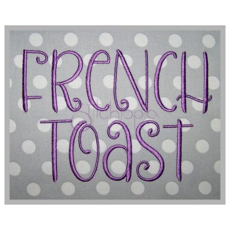 Stitchtopia French Toast Embroidery Font