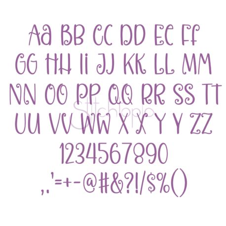 French Toast Embroidery Font - 1