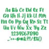 Pasta Salad Embroidery Font - 1" 1.25" 1.5" 2" 2.5" - Image 2