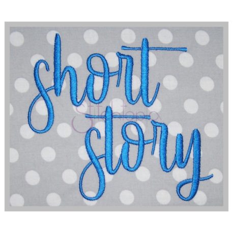 Stitchtopia Short Story Embroidery Font