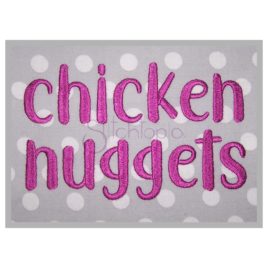 Chicken Nuggets Embroidery Font – .75″ 1″ 1.25″ 1.5″ 2″