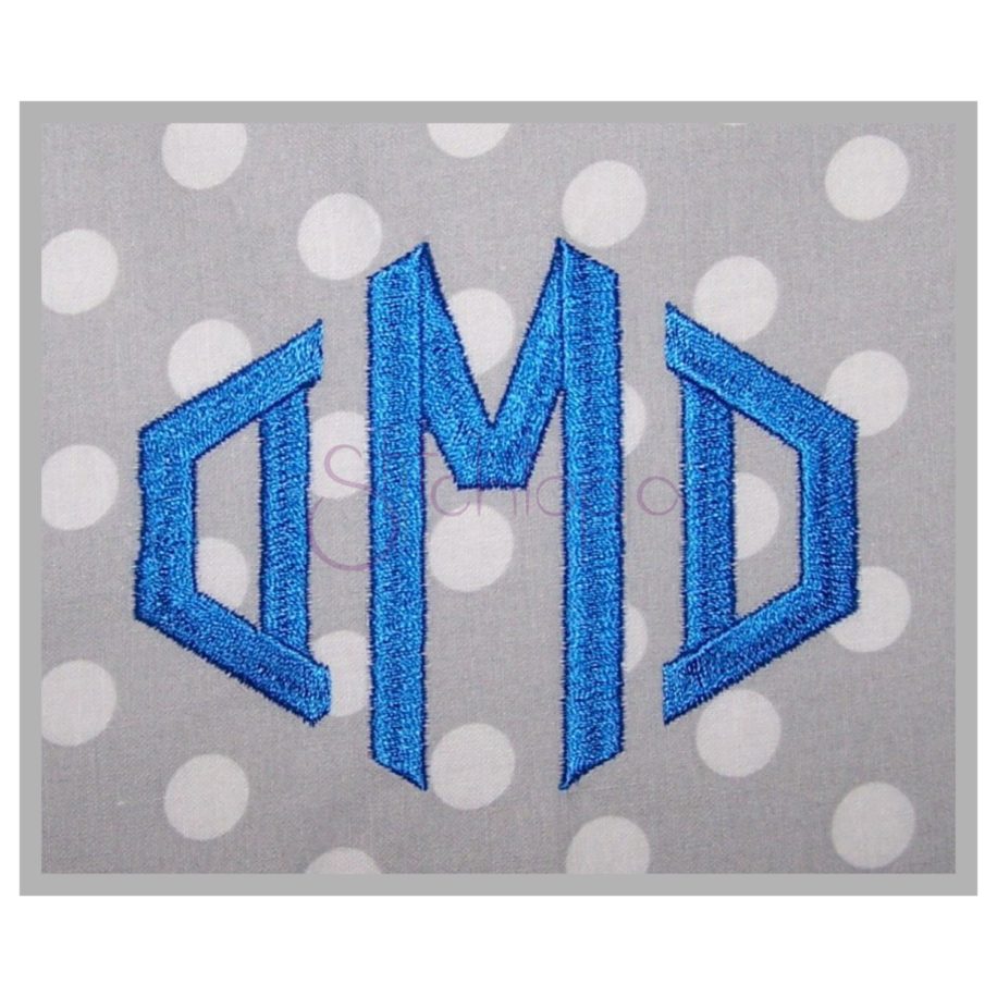 Diamond Embroidery Monogram 1" 1.5" 2" 2.5" 3" Stitchtopia