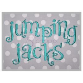 Jumping Jacks Embroidery Font – 1″ 1.25″ 1.5″ 2″ 2.5″