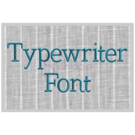 Typewriter Embroidery Font – .5″ 1″ 1.25″ 1.5″ 2″