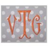 Vintage Embroidery Monogram - 1" 1.5" 2" 2.5" 3" 3.5"