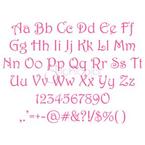 Ballet Shoes Embroidery Font .75