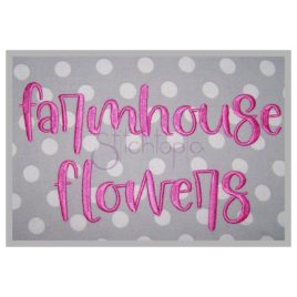 Farmhouse Flowers Embroidery Font – .5″ 1″ 1.25″ 1.5″ 2″
