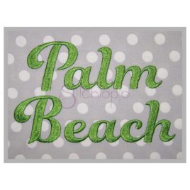 Palm Beach Embroidery Font 2.5″ 3″ 4″ 5″ 6″