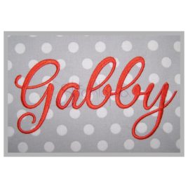 Gabby Embroidery Font 3″ 3.5″ 4″ 5″ 6″