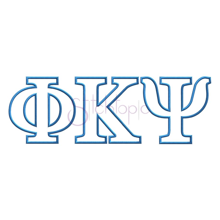 Greek Applique Letters 2" 2.5" 3" 4" Stitchtopia