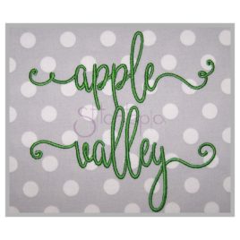 Apple Valley Embroidery Font #2 – 1″ 1.5″ 2″ 2.5″ 3″