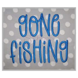 Gone Fishing Embroidery Font .5 .75 1″ 1.25″ 1.5″ 2″ 2.5″