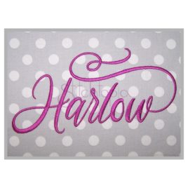 Harlow Embroidery Font 1″ 1.25″ 1.5″ 2″ 2.5″