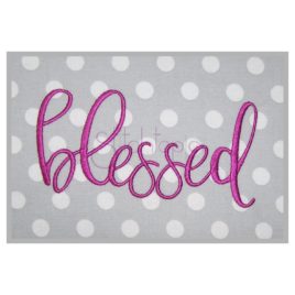 Blessed Embroidery Font 1″ 1.25″ 1.5″ 2″ 2.5″