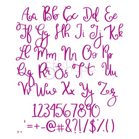 Stitchtopia Blessed Embroidery Font - All Letters