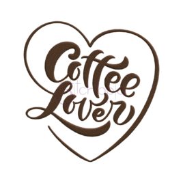 Coffee Lover Embroidery Design