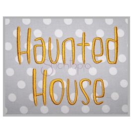 Haunted House Embroidery Font .75″ 1″ 1.25″ 1.5″ 2″