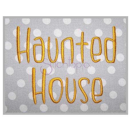Stitchtopia Haunted House Embroidery Font