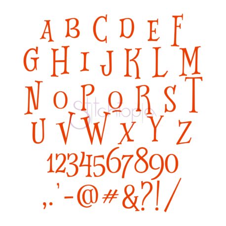 Stitchtopia Trick Or Treat Embroidery Font - All Letters