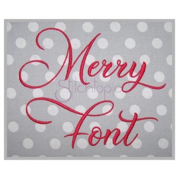 Merry Embroidery Font 1