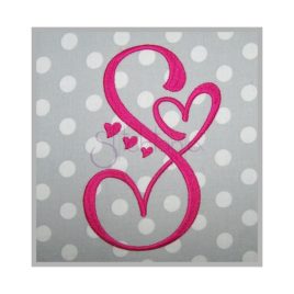 Sweetheart Embroidery Monogram 4″ 4.5″ 5″ 6″ 7″ 8″