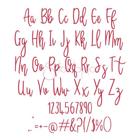 Stitchtopia Apple Valley Embroidery Font #1 – All Letters