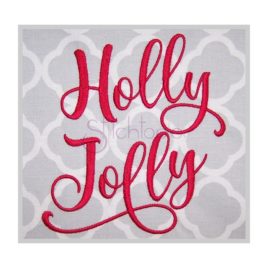 Holly Jolly Embroidery Font 3″ 3.5″ 4″ 5″ 6″
