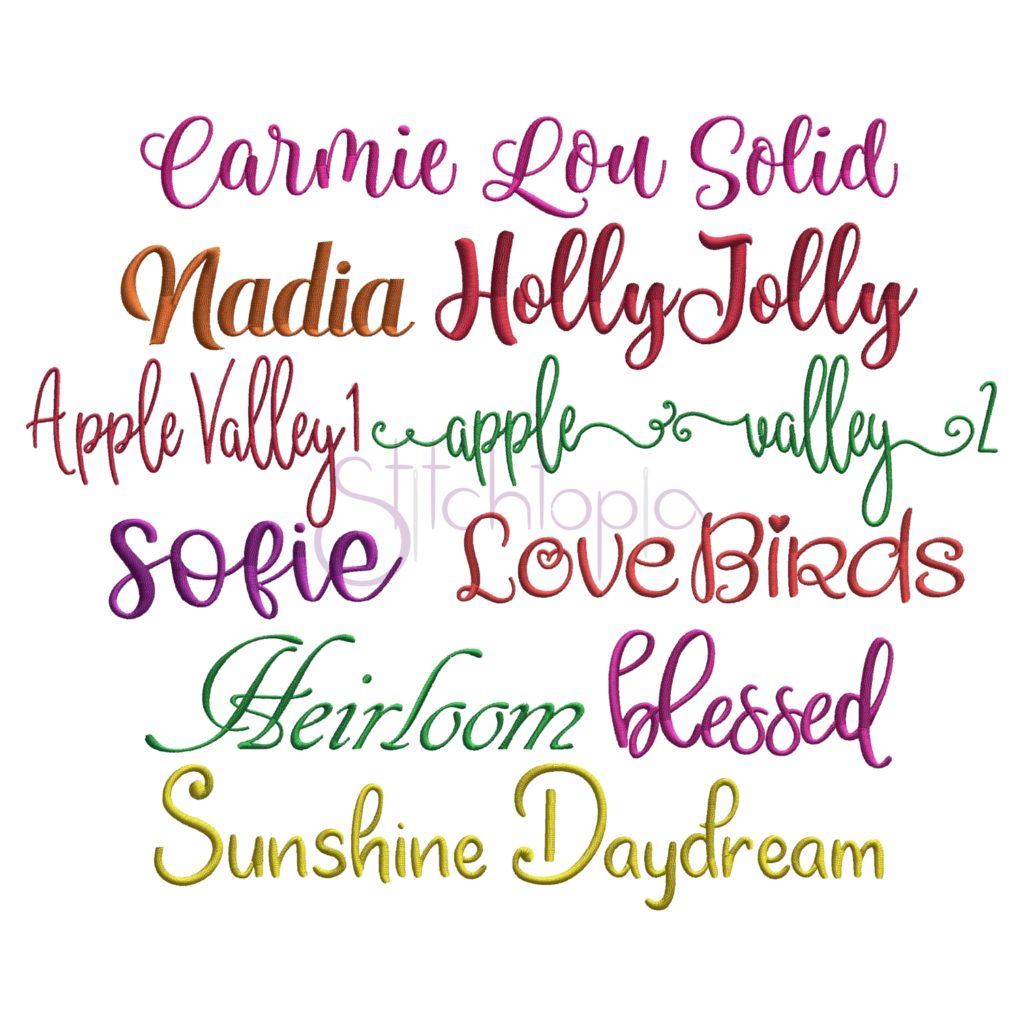 18 sizes Ananda Font,PES,Calligraphy Fonts,Script Fonts,Machine Embroidery,Embroidery Font