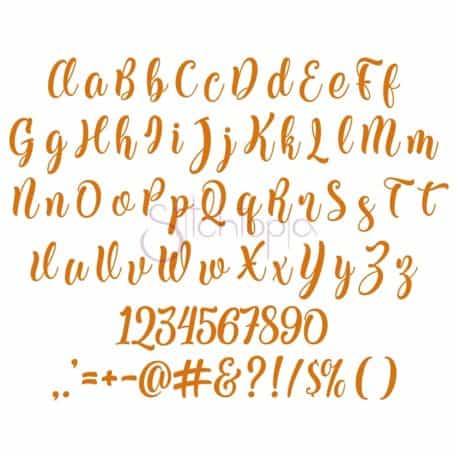 Stitchtopia Almond Cookies Embroidery Font #1 - All Letters
