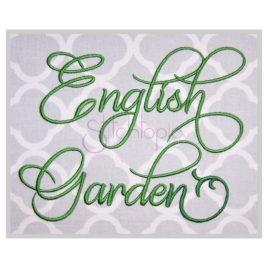 English Garden Embroidery Font 1″ 1.25″ 1.5″ 2″ 2.5″