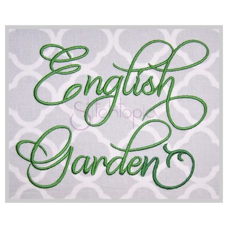 Stitchtopia English Garden Embroidery Font