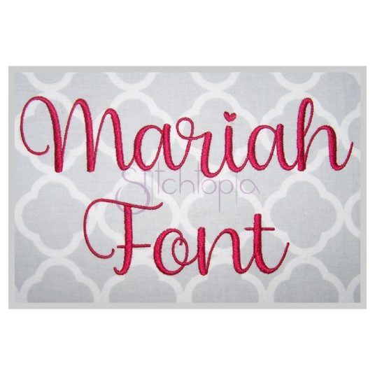 Mariah Embroidery Font #1 1