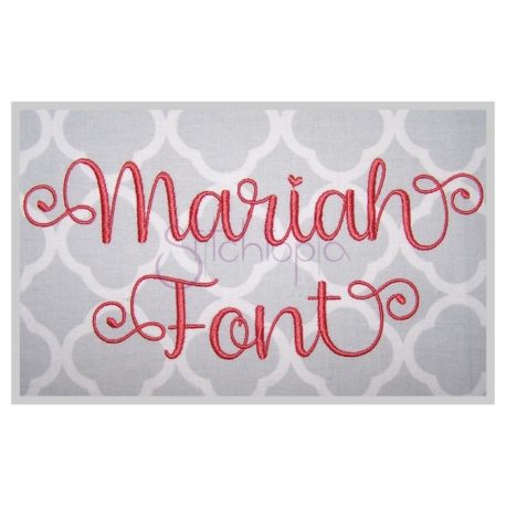 Mariah Embroidery Font #2 1