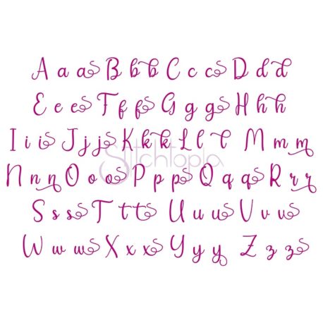 Stitchtopia Sunday Embroidery Font - All Letters