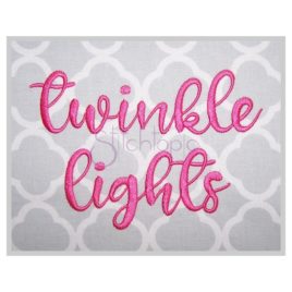 Twinkle Lights Embroidery Font .75″ 1″ 1.25″ 1.5″ 2″