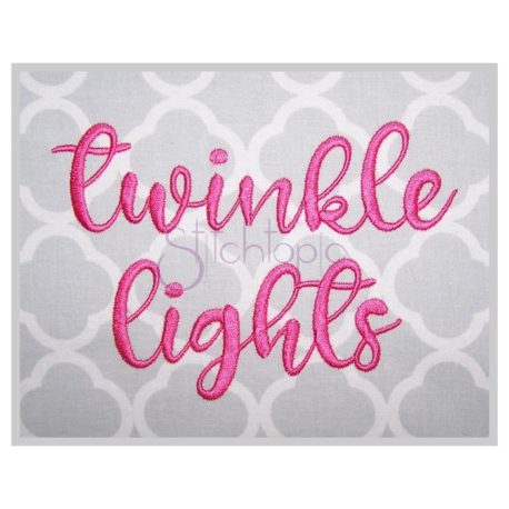 Stitchtopia Twinkle Lights Embroidery Font
