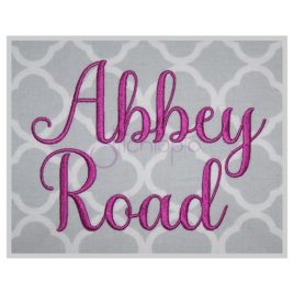 Abbey Road Embroidery Font #1 3″ 3.5″ 4″ 5″ 6″