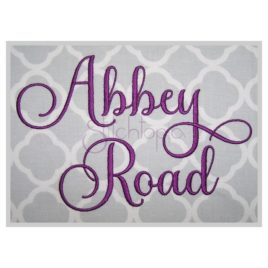 Abbey Road Embroidery Font #2 3″ 3.5″ 4″ 5″ 6″